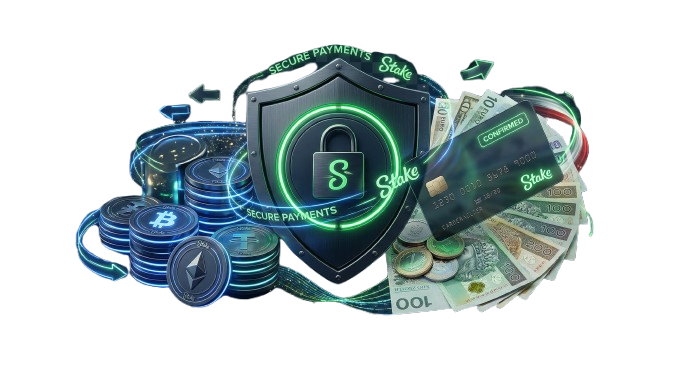 Bezpieczne metody płatności w Stake PL: kryptowaluty, karty płatnicze i PLN pod ochroną tarczy